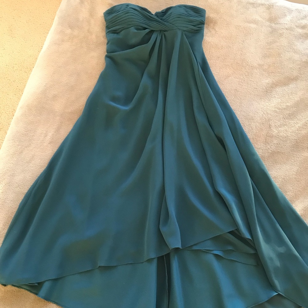 David’s Bridal Peacock Bridesmaid Dress